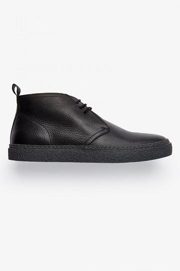 Black Fred Perry Hawley Men's Shoes | PH 1127UZGT